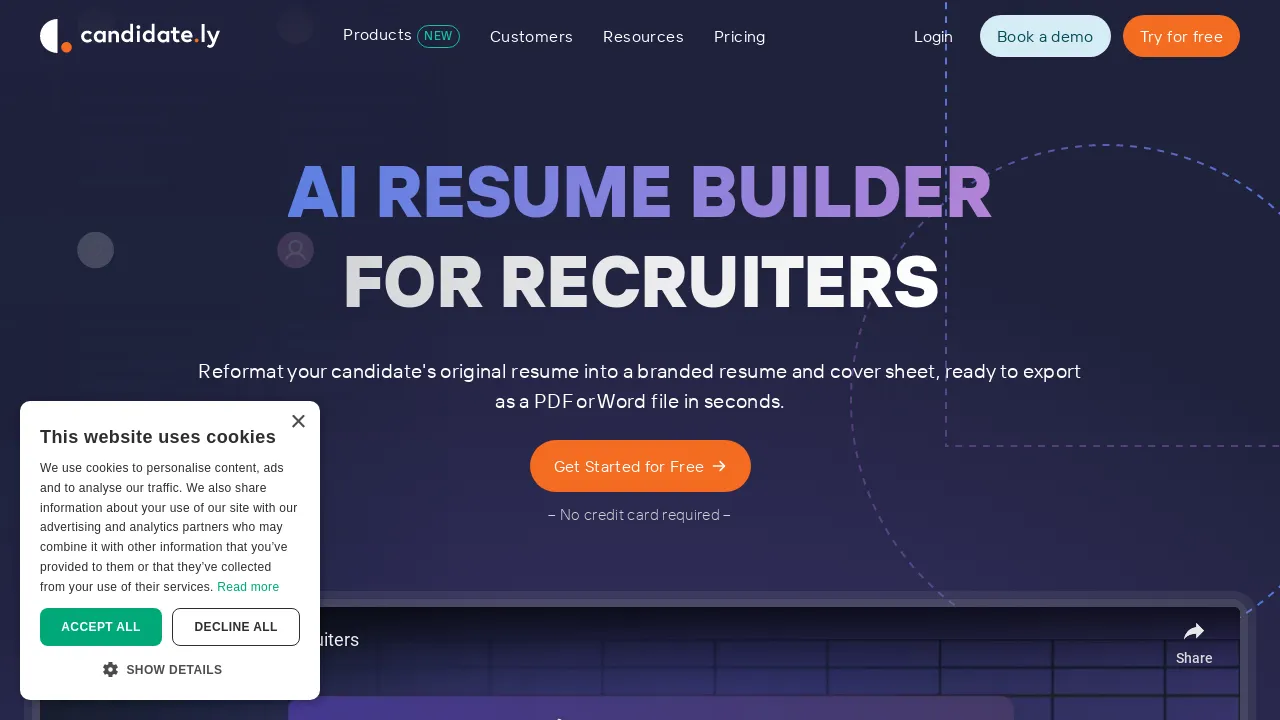 AI Resume builder for Recruiters screenshot