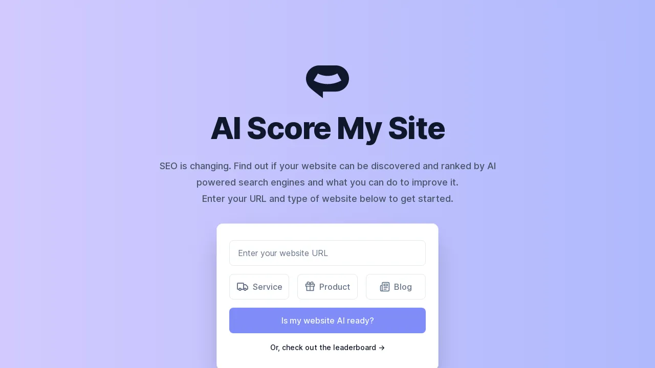 AI Score My Site screenshot
