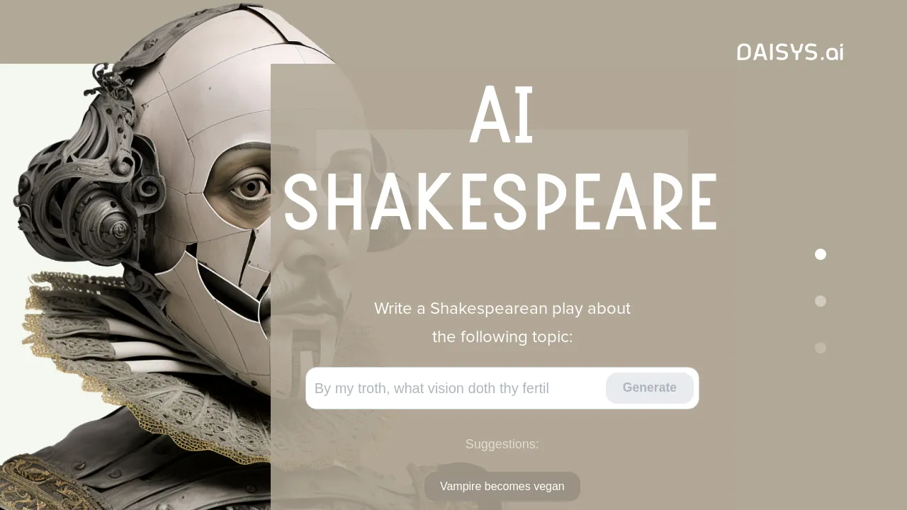 AI Shakespeare screenshot