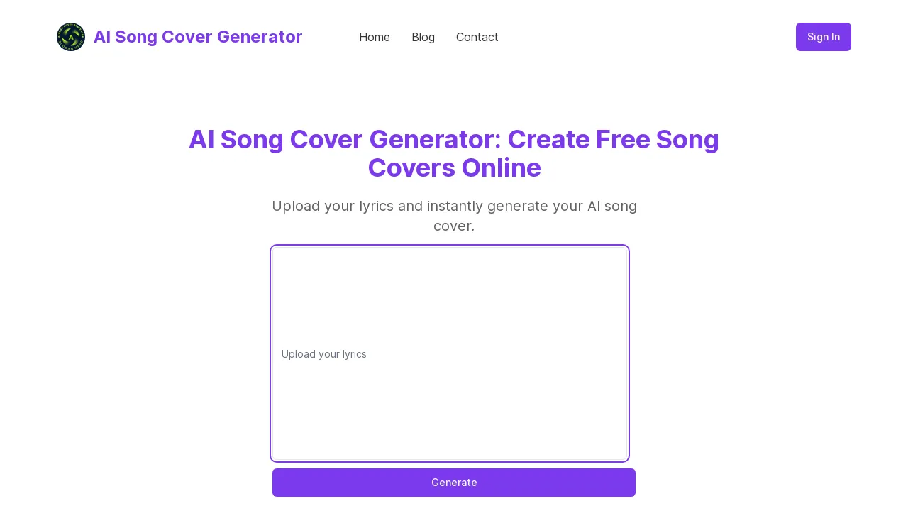 AI Song Cover Generator