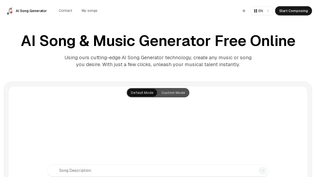 AI Song Generator screenshot