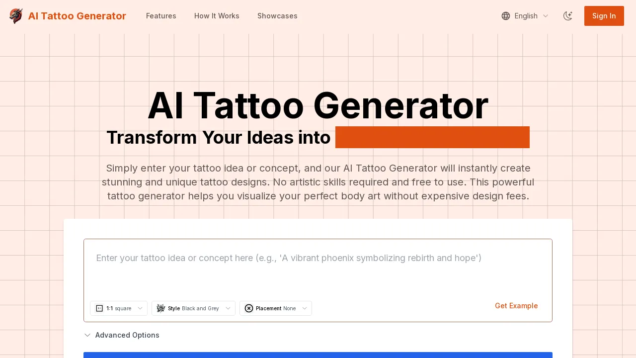 AI Tattoo Generator screenshot