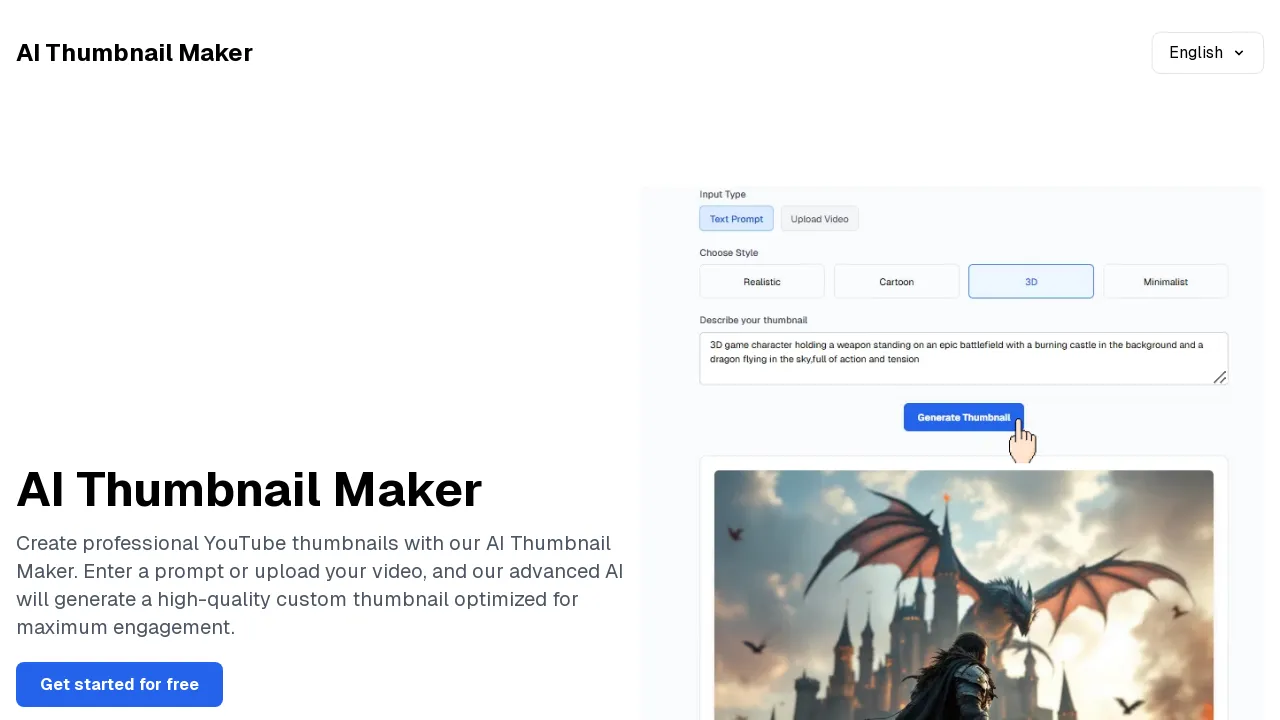 AI Thumbnail Maker - Create Custom YouTube Thumbnails with AI