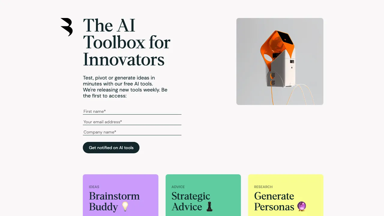 AI Toolbox for Innovators screenshot