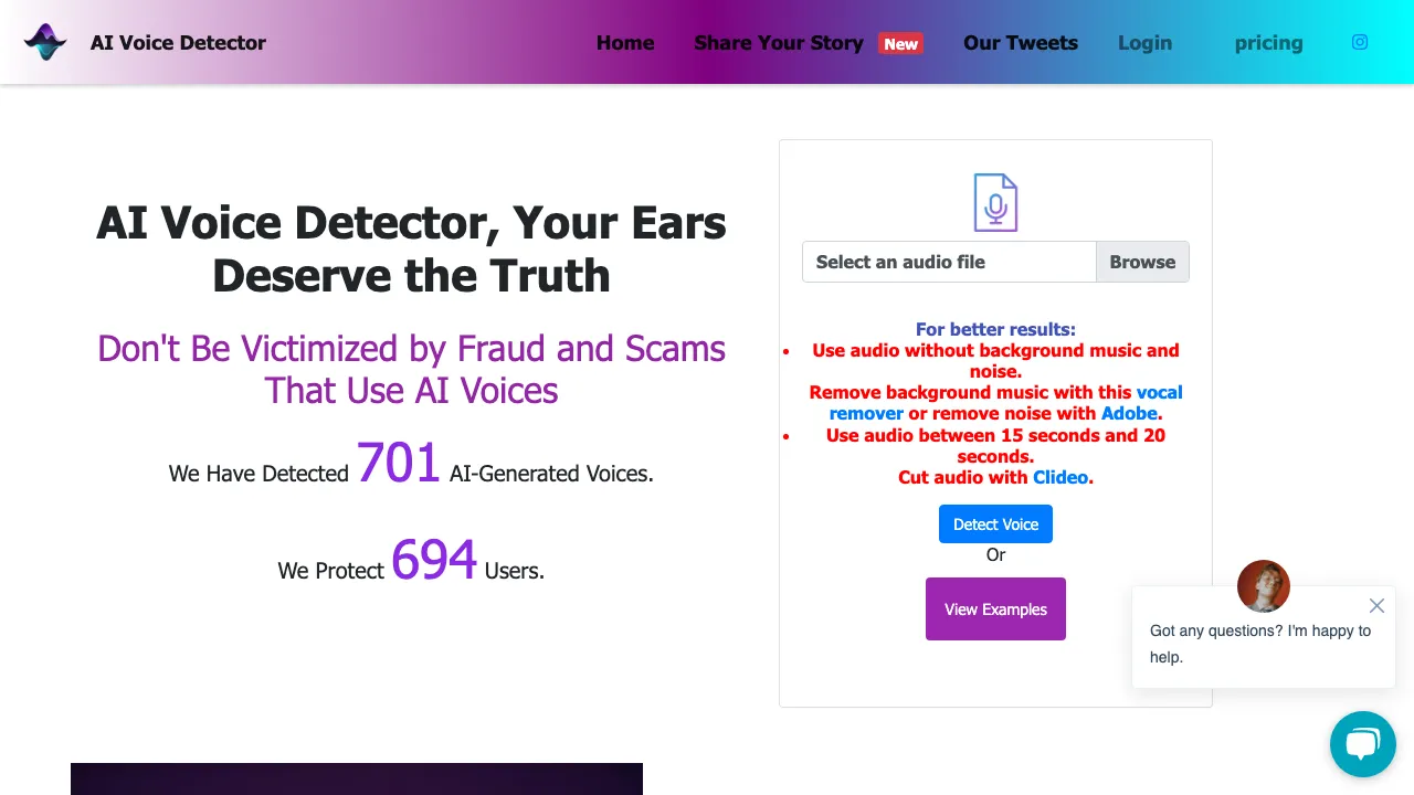 AI Voice Detector screenshot