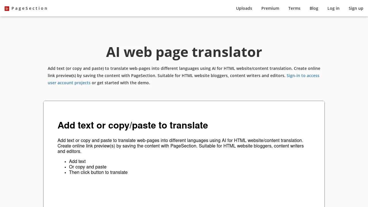 AI Web Page Translator