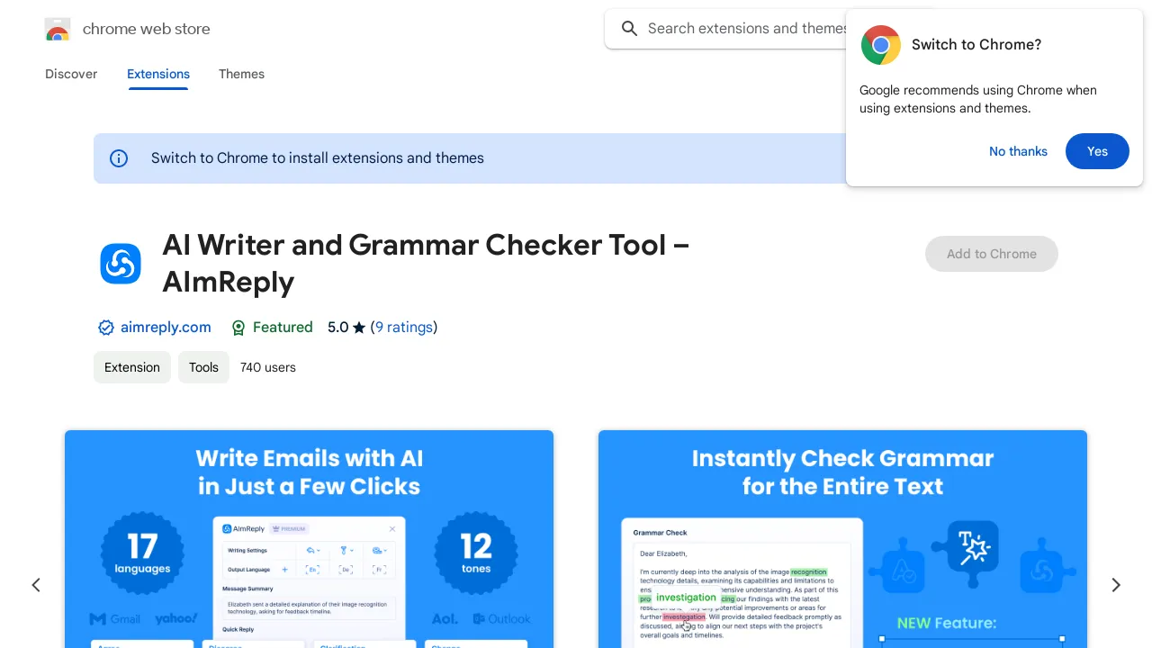 AI Writer & Grammar Checker Tool – AImReply screenshot