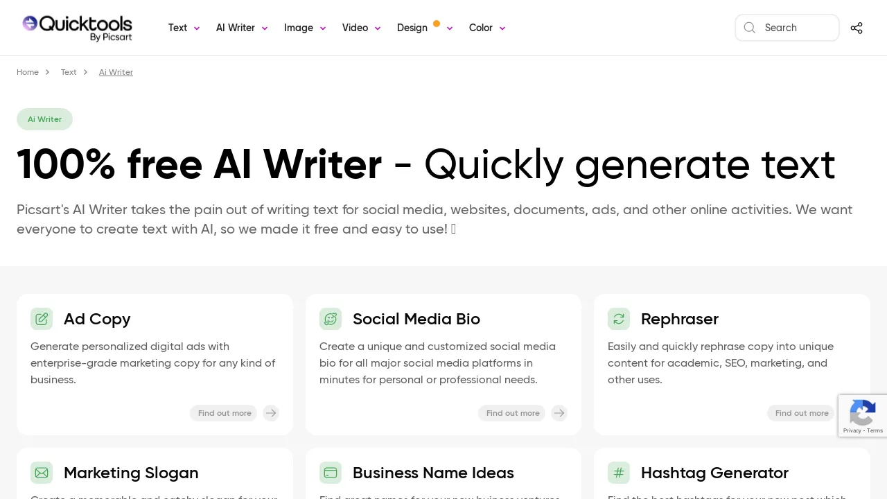 AI Writer by Picsart screenshot