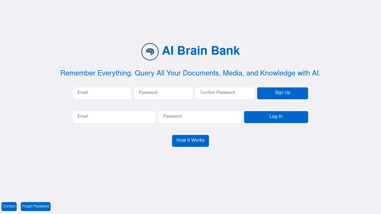 AI brain bank screenshot