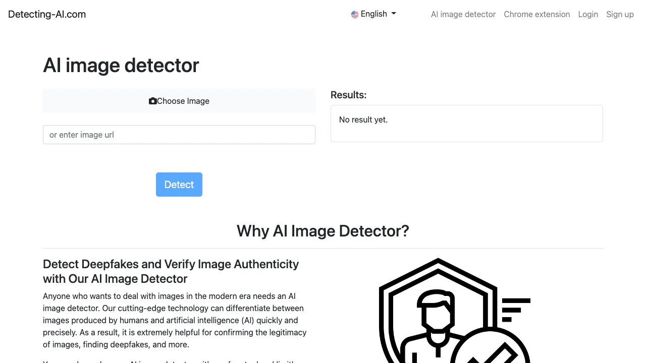 AI image detector screenshot