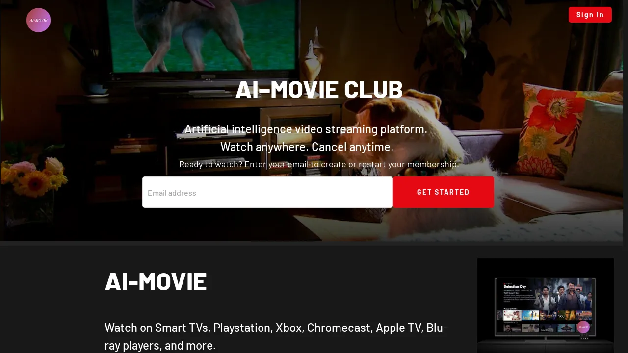 AI movie Club screenshot