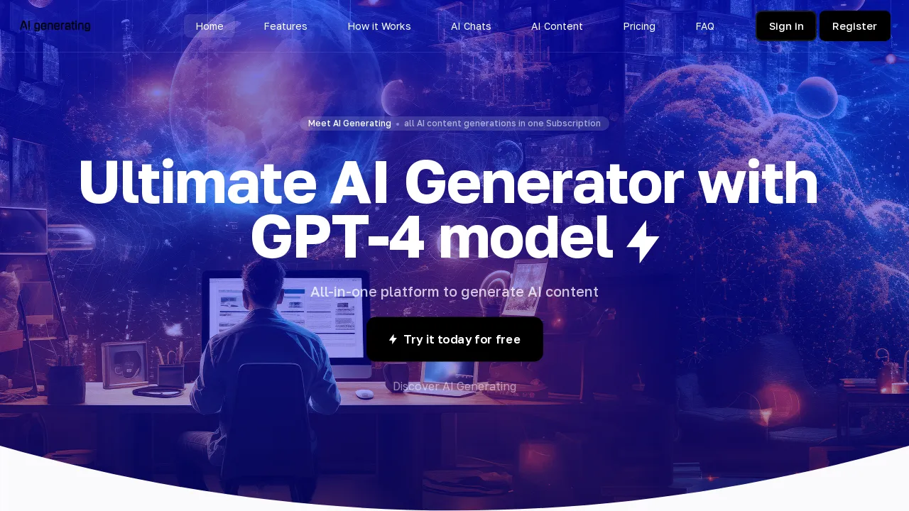 AI-Generating content (GTP-4) screenshot