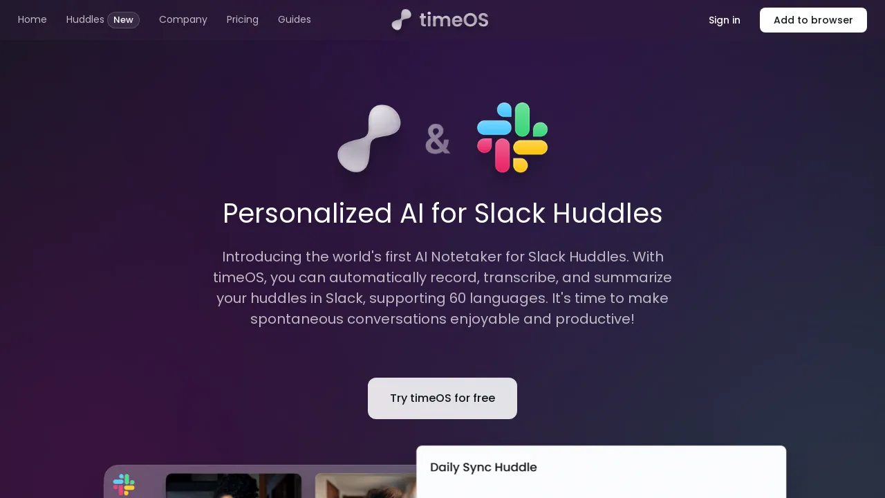 AI-Powered Slack Huddles screenshot