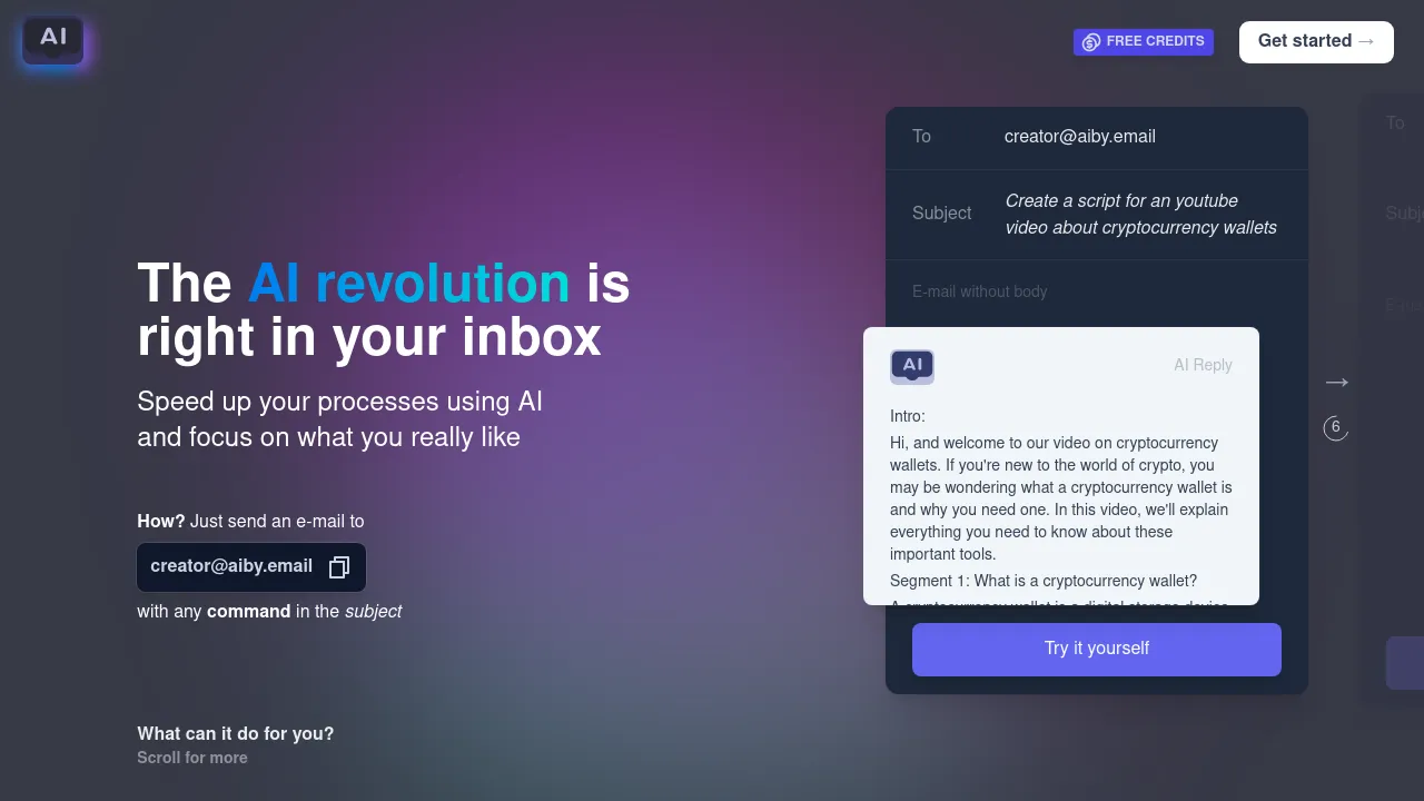 AIby.email screenshot