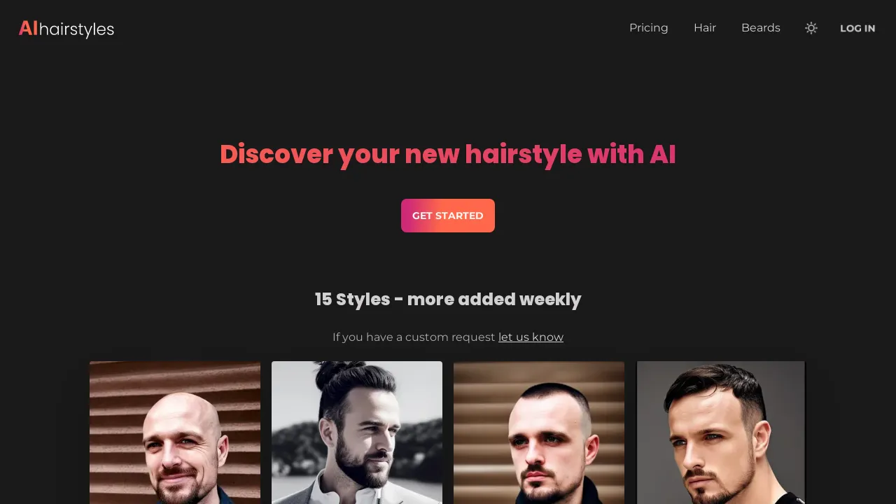 AIhairstyles.com screenshot