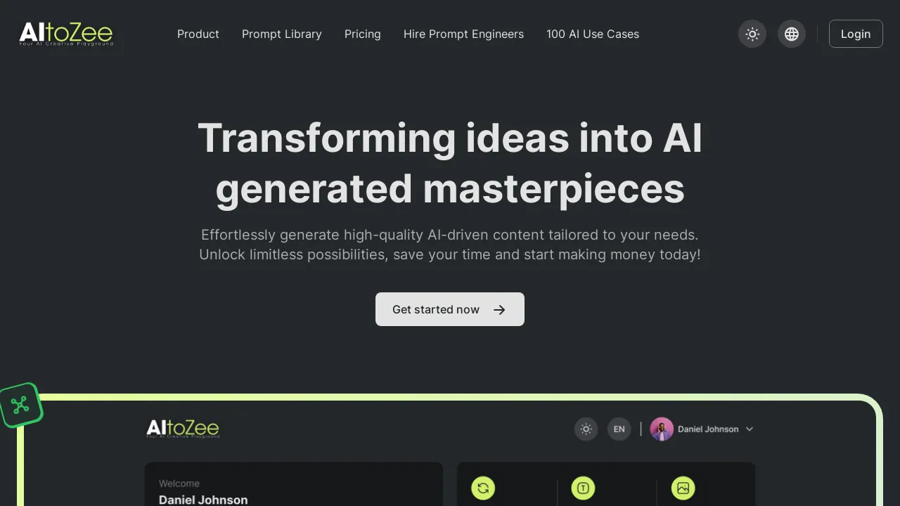AItoZee - Your Creative AI Playground screenshot