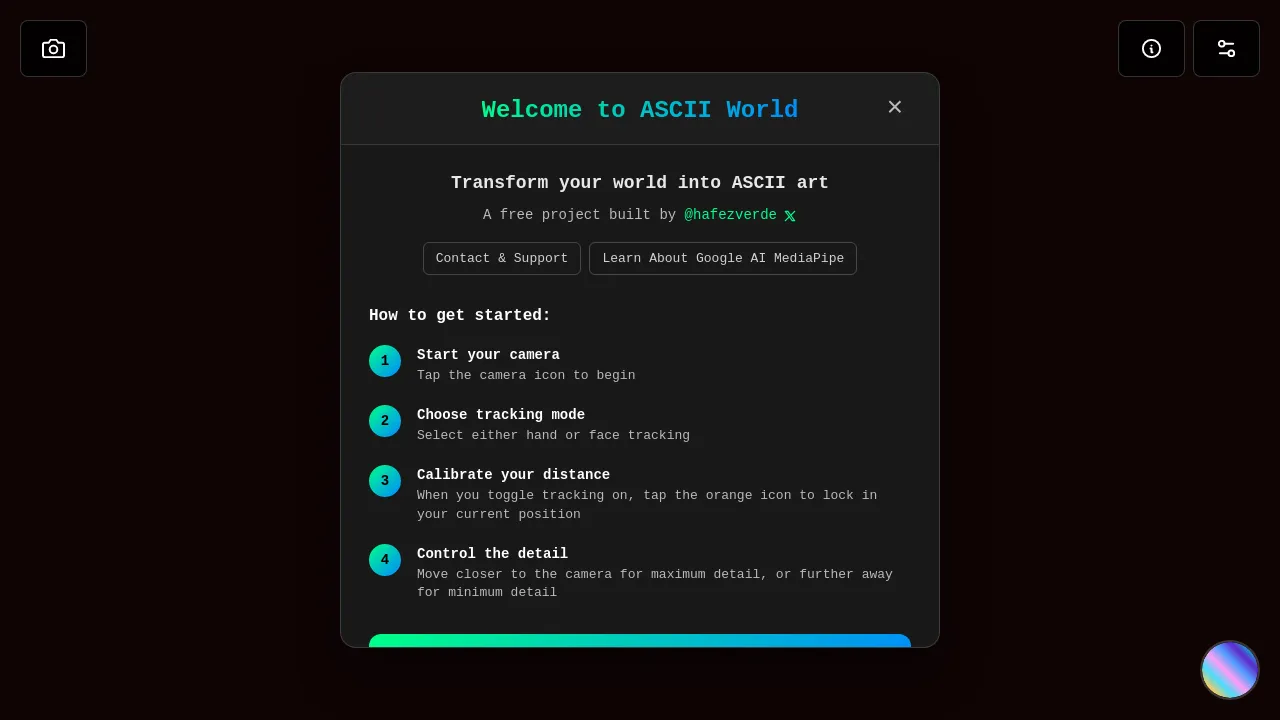 ASCII World screenshot