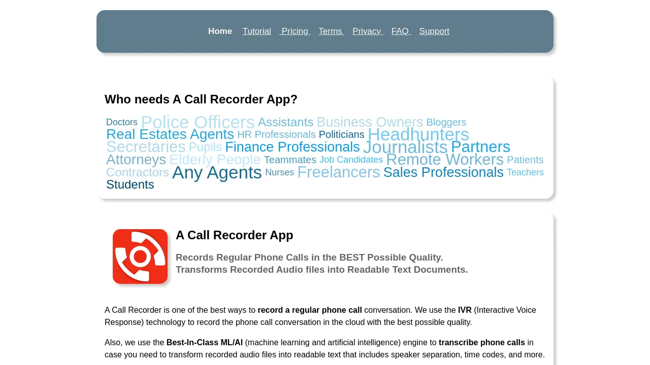 Acallrecorder screenshot