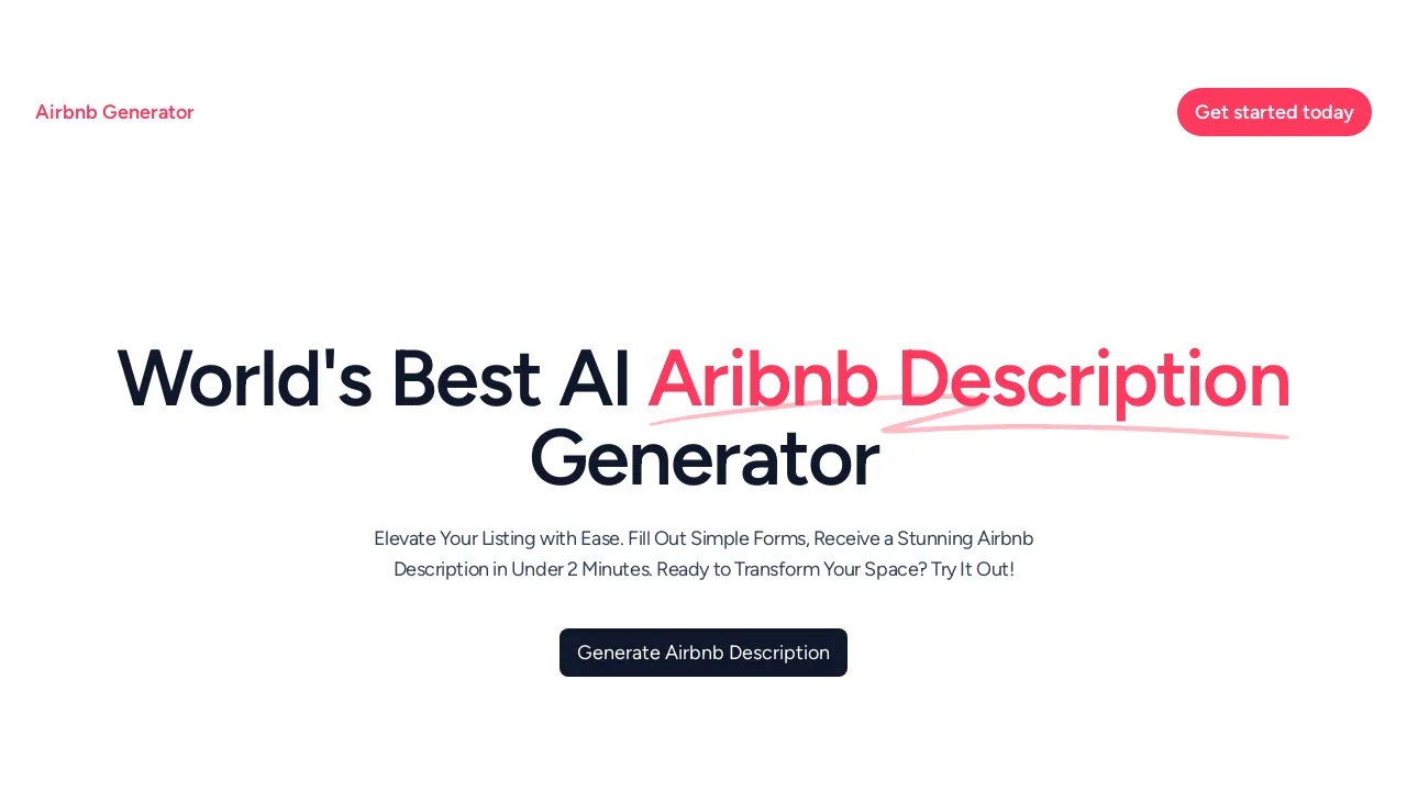 Airbnb Generator