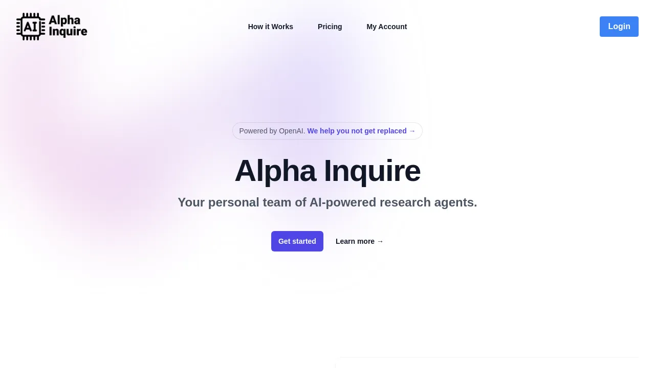 AlphaInquire screenshot