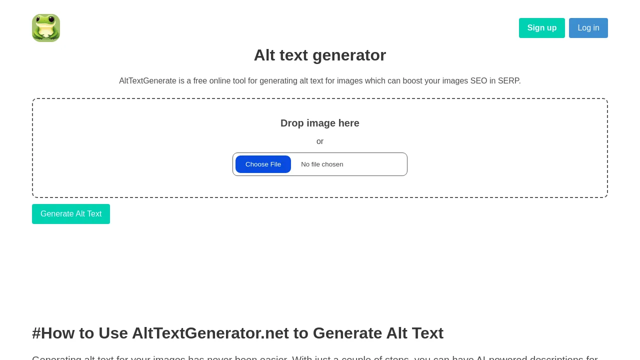 Alt Text Generator screenshot