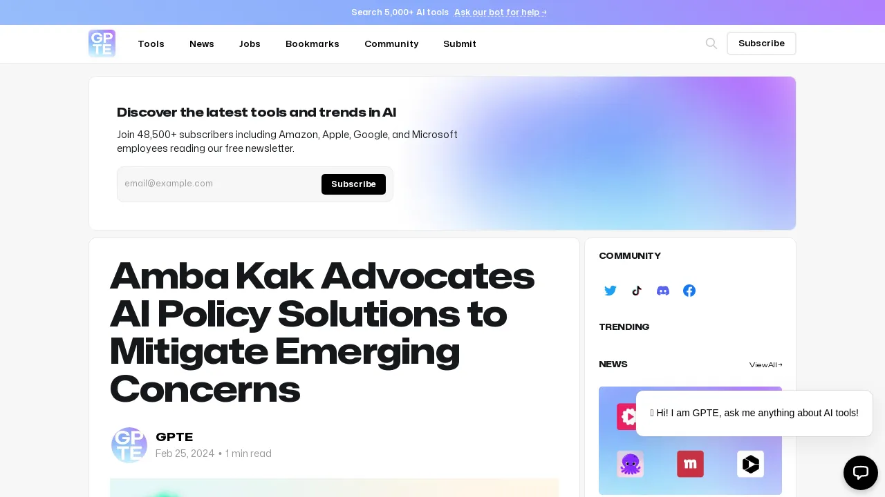 Amba Kak Advocates AI Policy Solutions to Mitigate Emerging Concerns