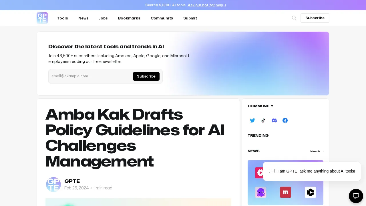 Amba Kak Drafts Policy Guidelines for AI Challenges Management