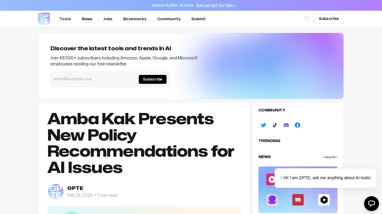 Amba Kak Presents New Policy Recommendations for AI Issues screenshot