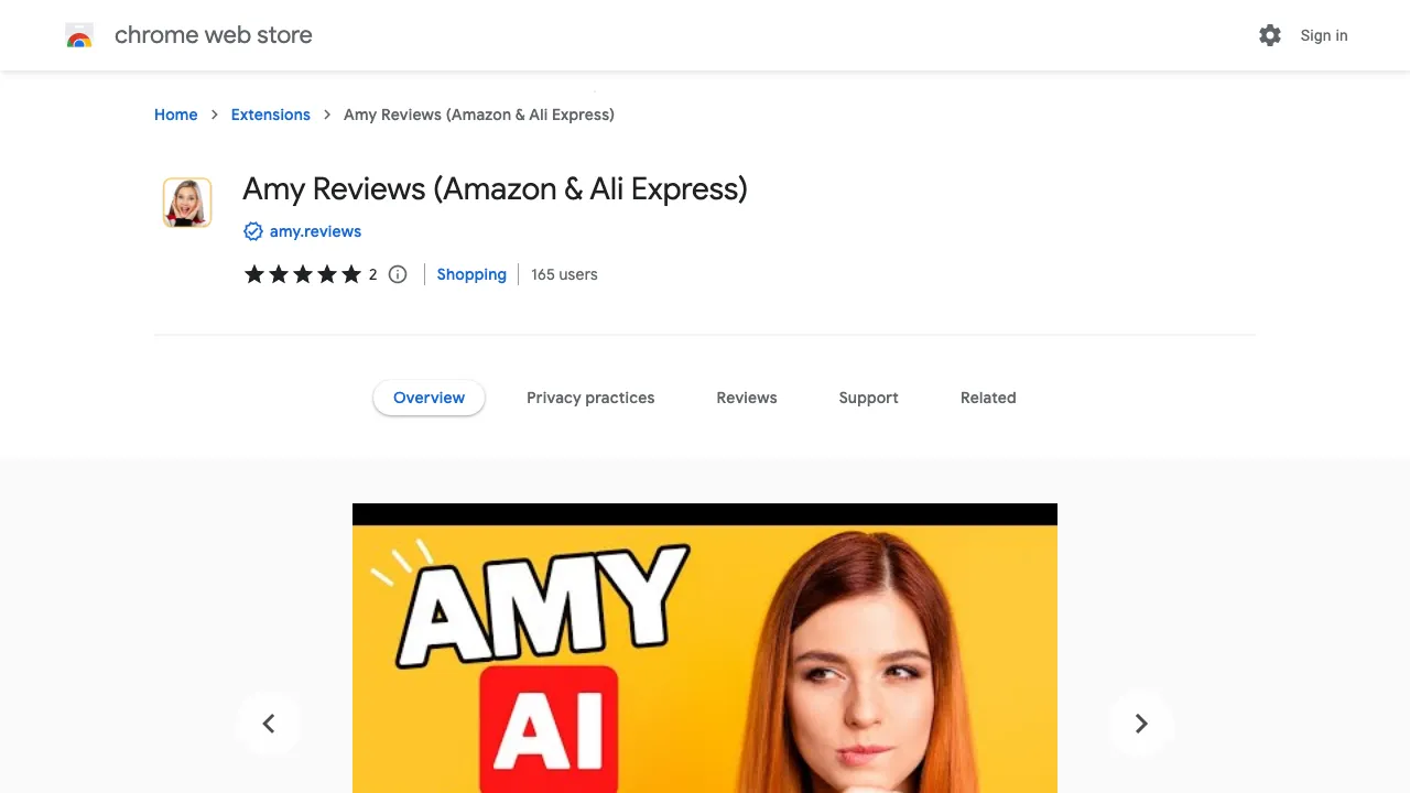 Amy Reviews screenshot