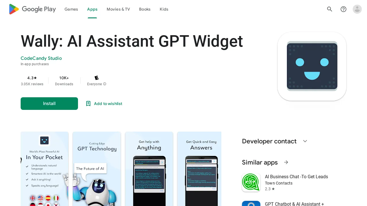 Android AI Assistant Widget screenshot