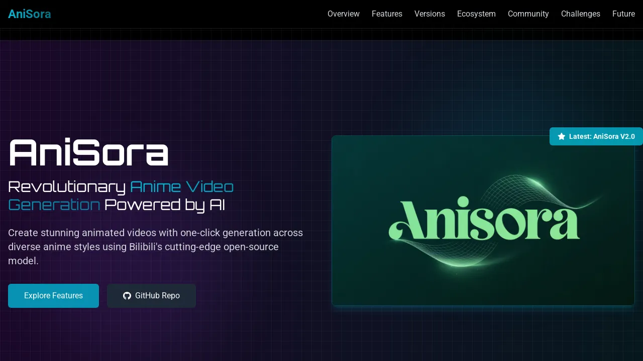 AniSora powerful open-source animated video generation screenshot