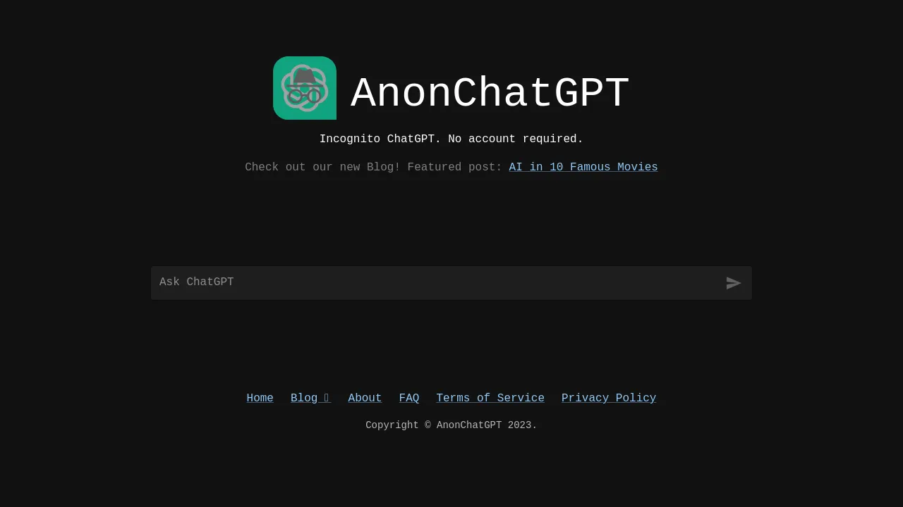 Anonchatgpt screenshot