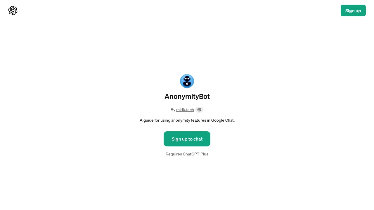AnonymityBot screenshot