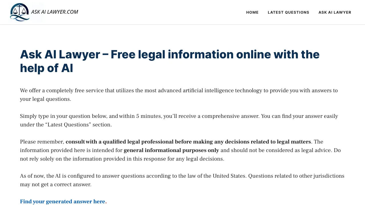 Ask AI Lawyer screenshot