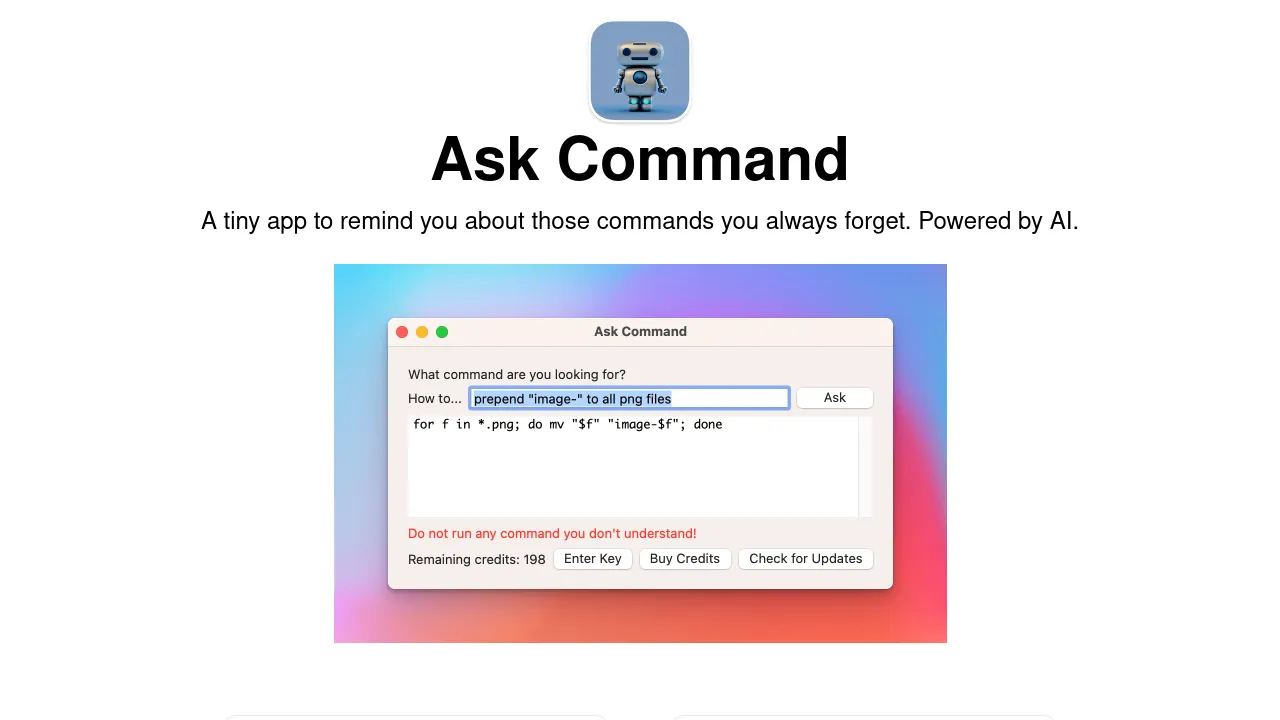 Ask Command screenshot