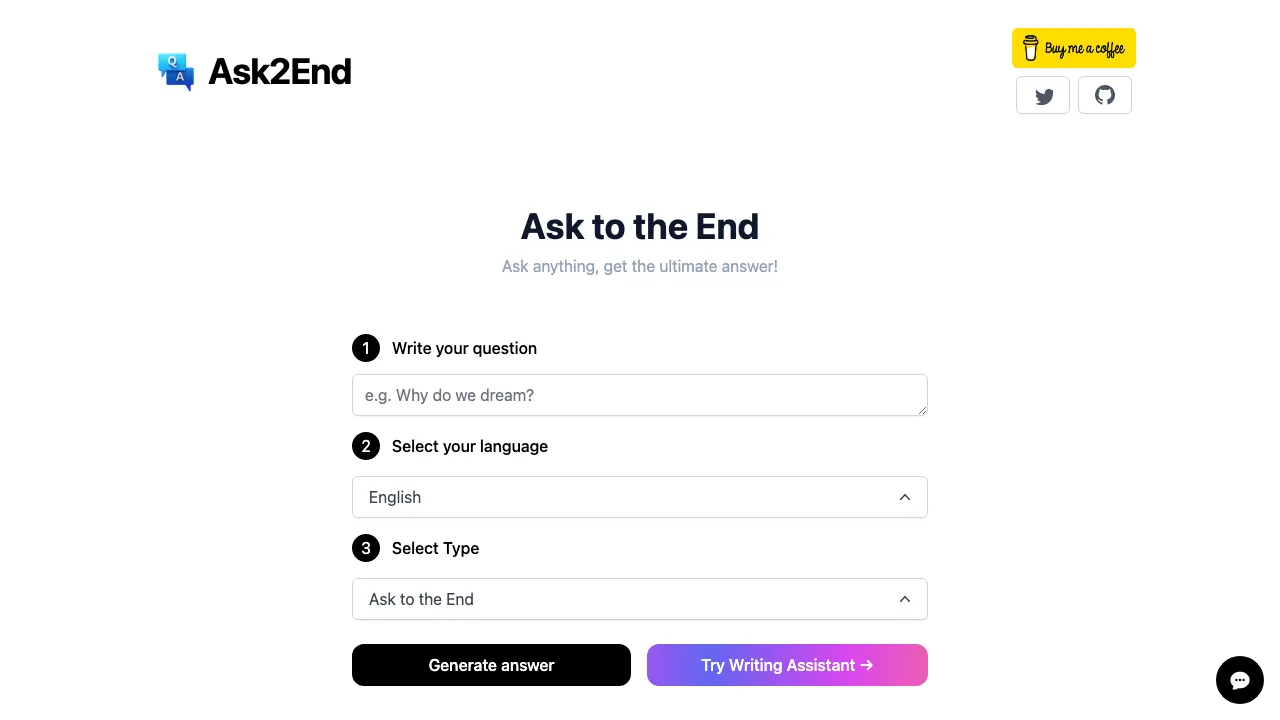 Ask2End screenshot