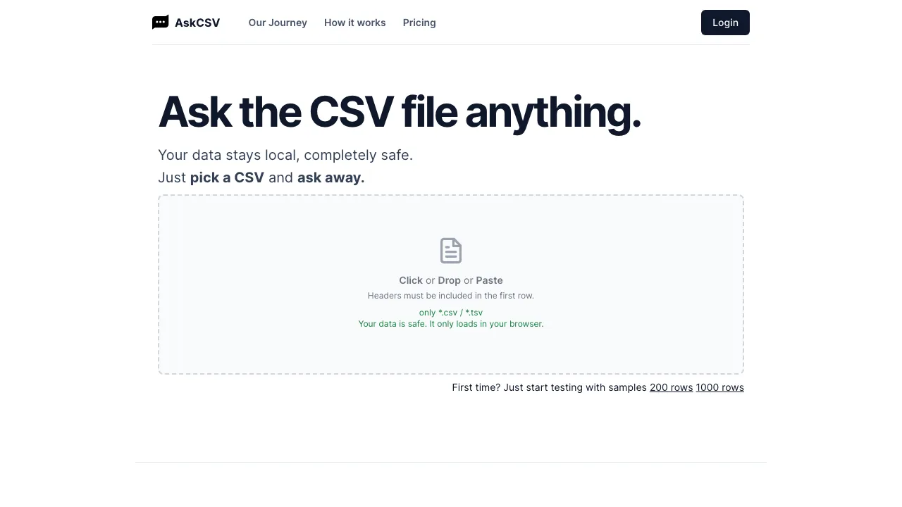AskCSV screenshot