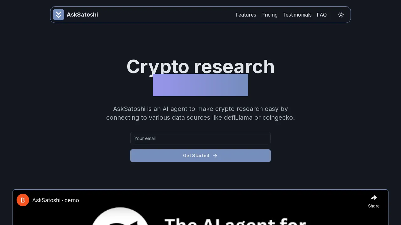AskSatoshi screenshot