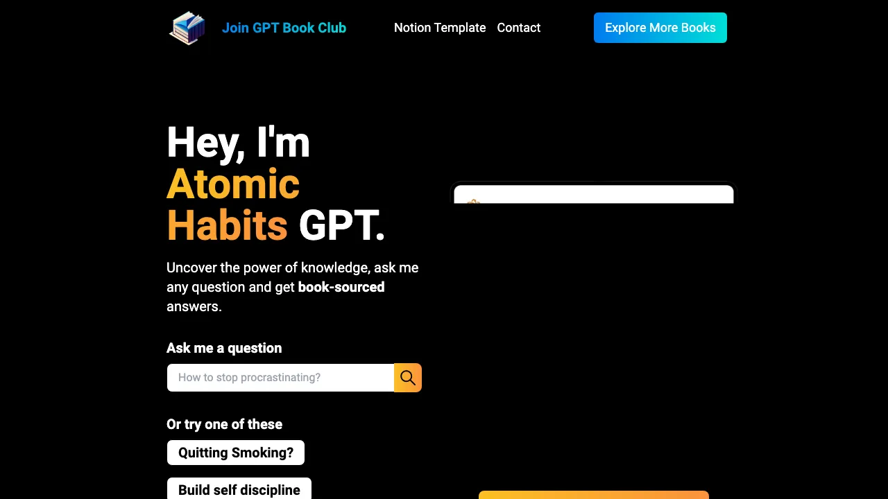 Atomic Habits GPT screenshot