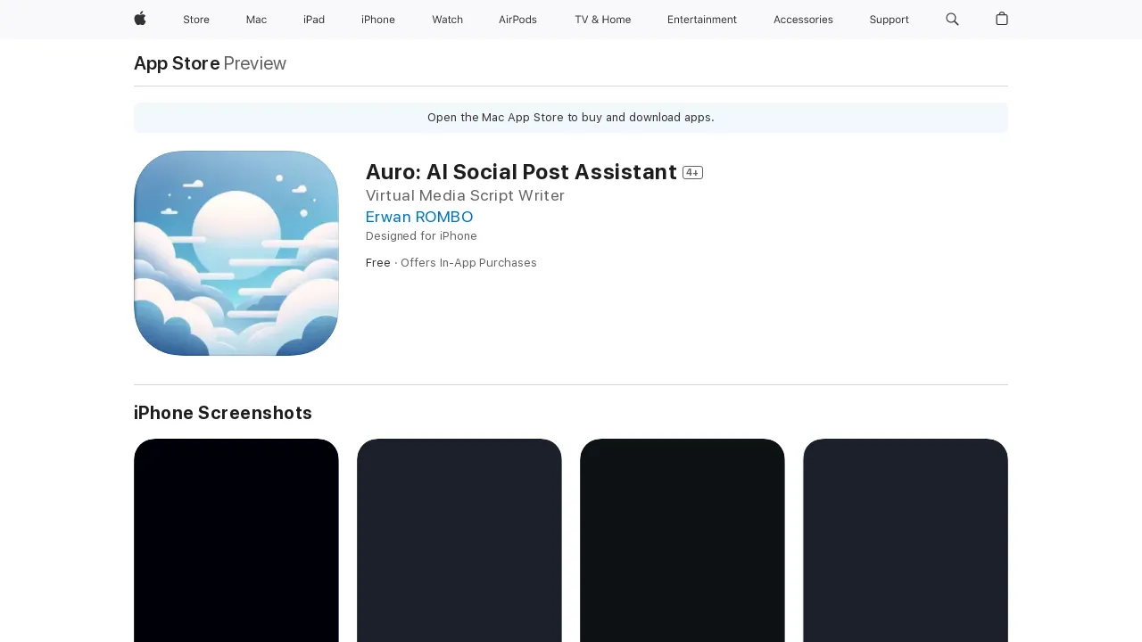 Auro: AI Social Post Assistant screenshot