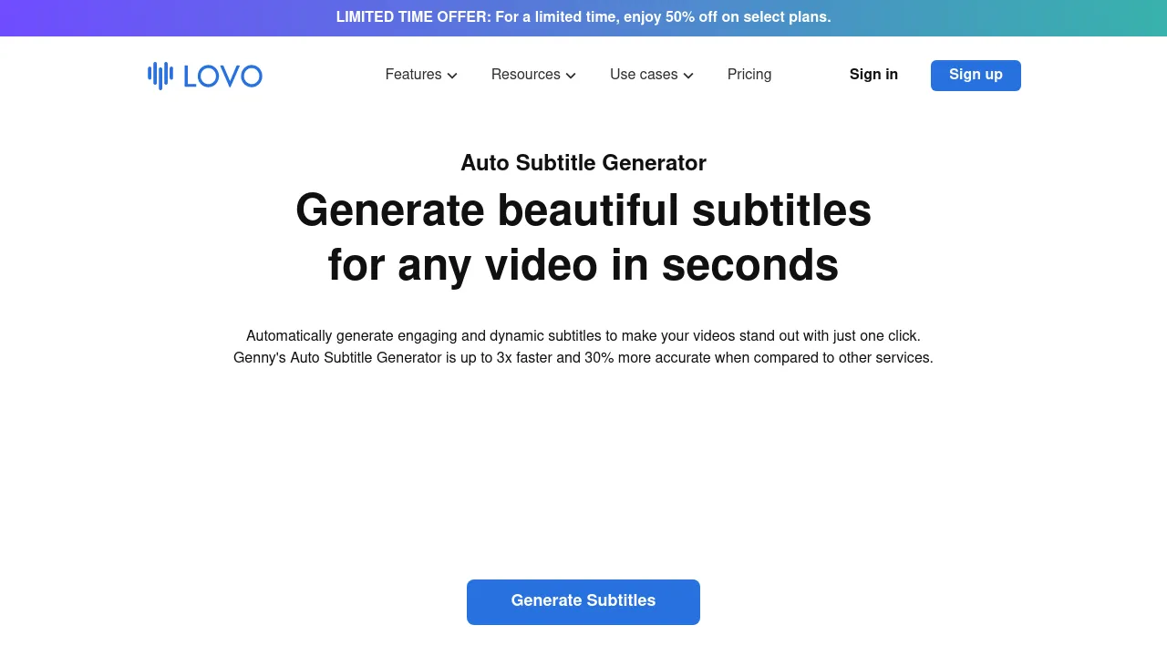 Auto Subtitle Generator by LOVO
