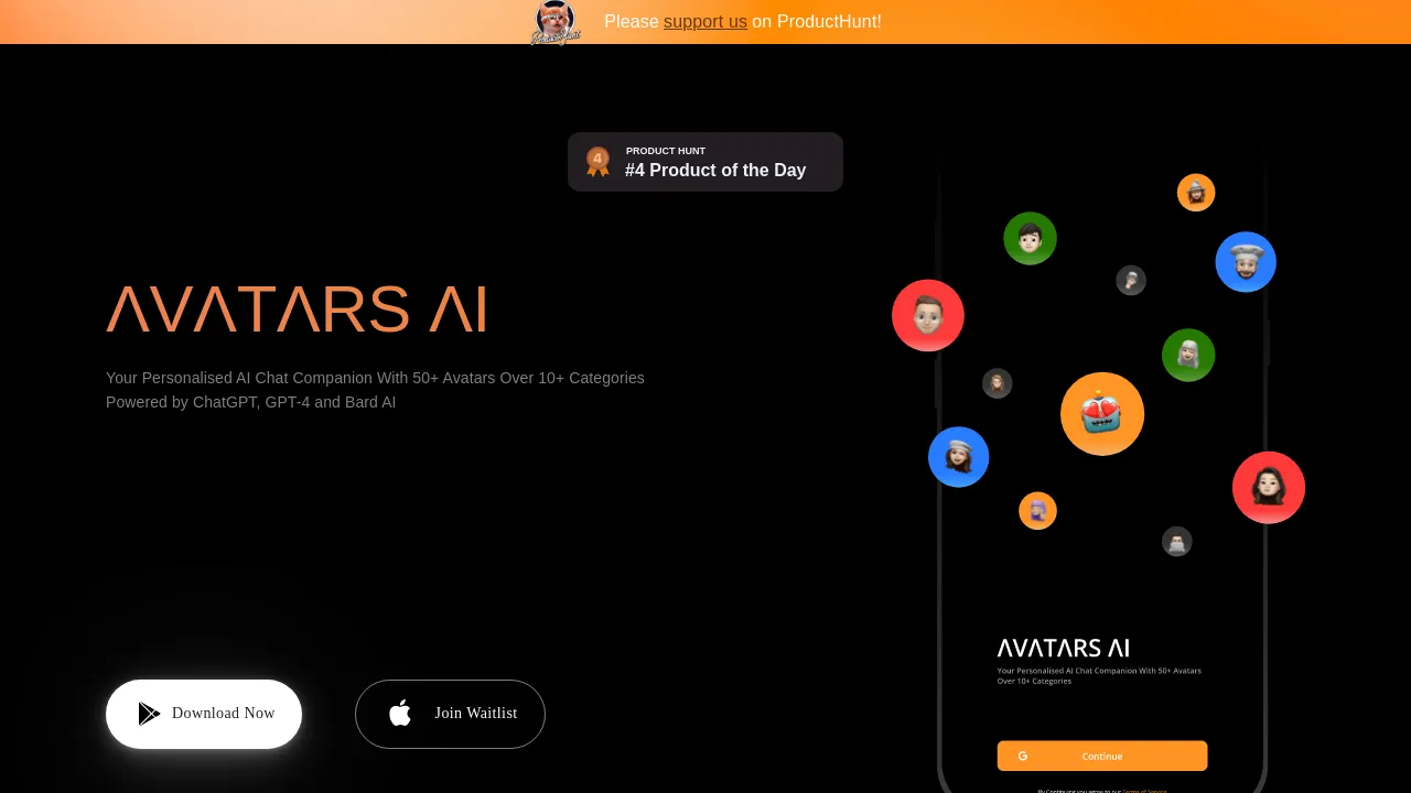 Avatars AI Chat screenshot