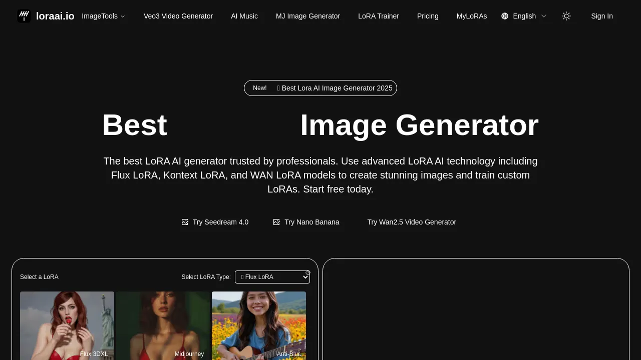 Best LoRA AI Image Generator | #1 Flux LoRA Platform