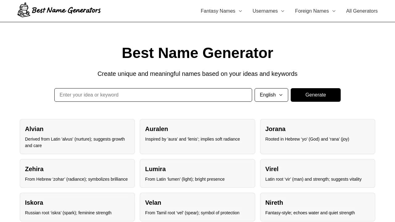 Best Name Generator