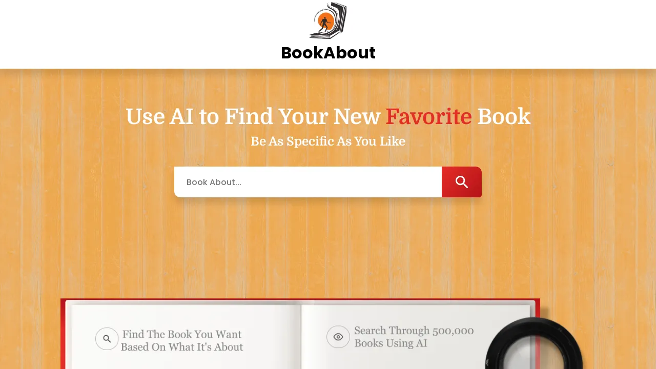 Bookabout screenshot