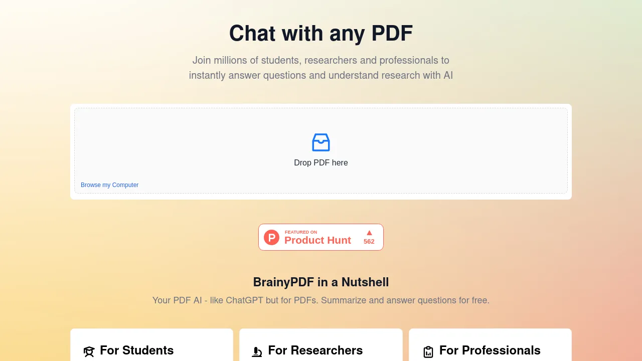 BrainyPdf screenshot