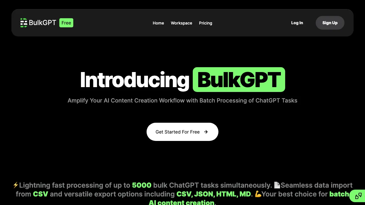 BulkGPT screenshot