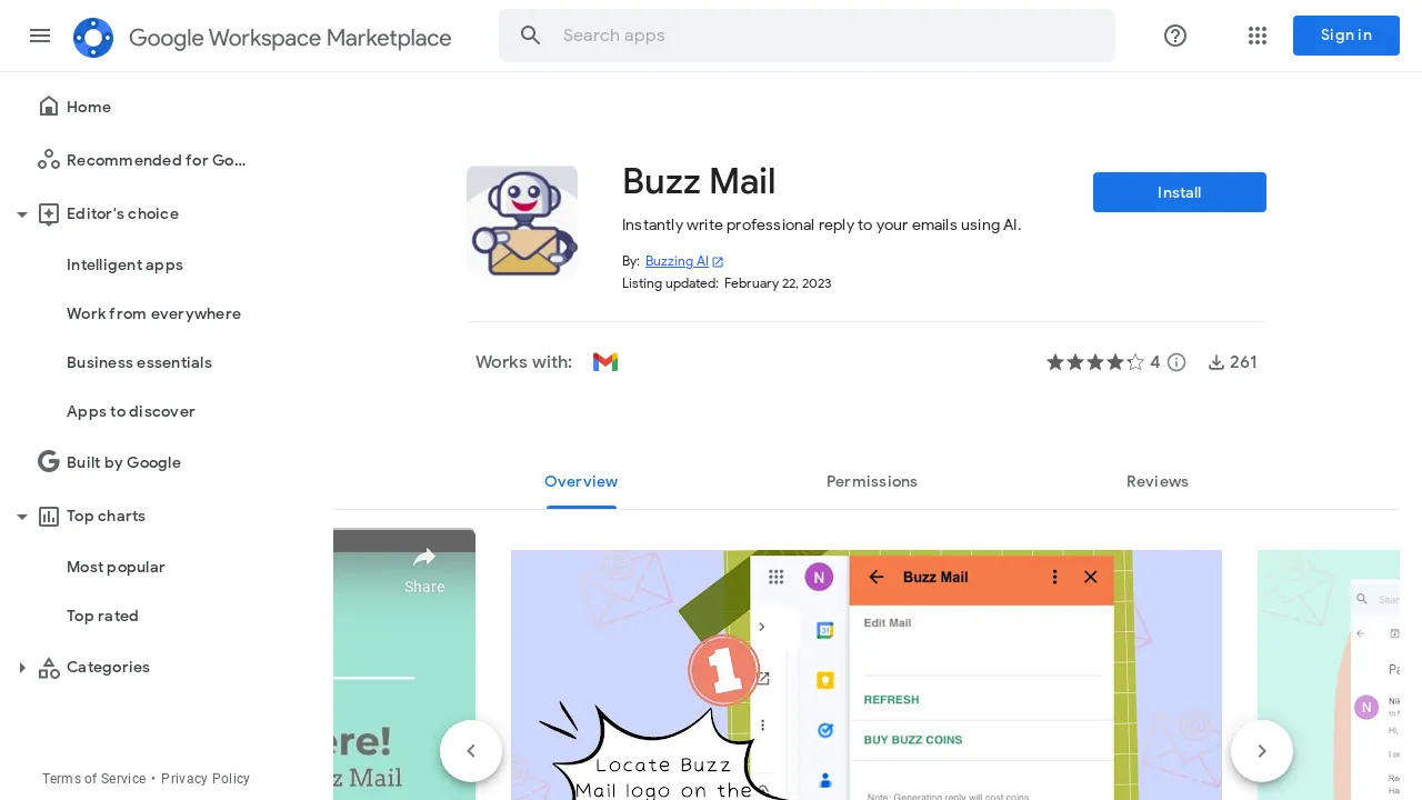 Buzz Mail screenshot