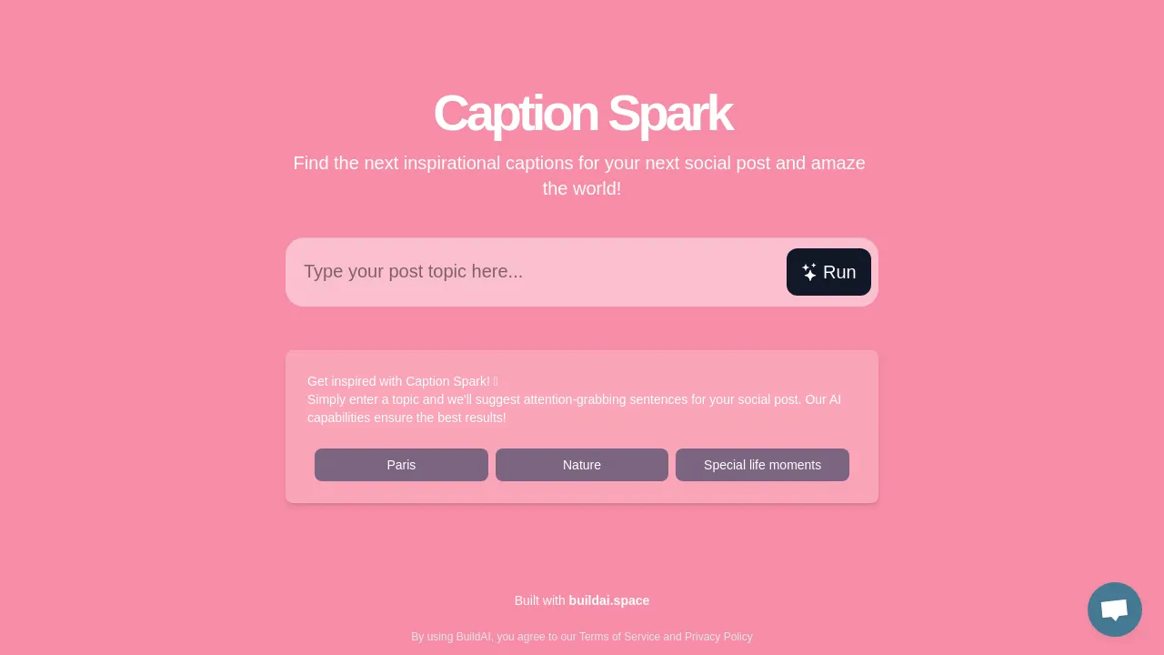 Caption-spark screenshot