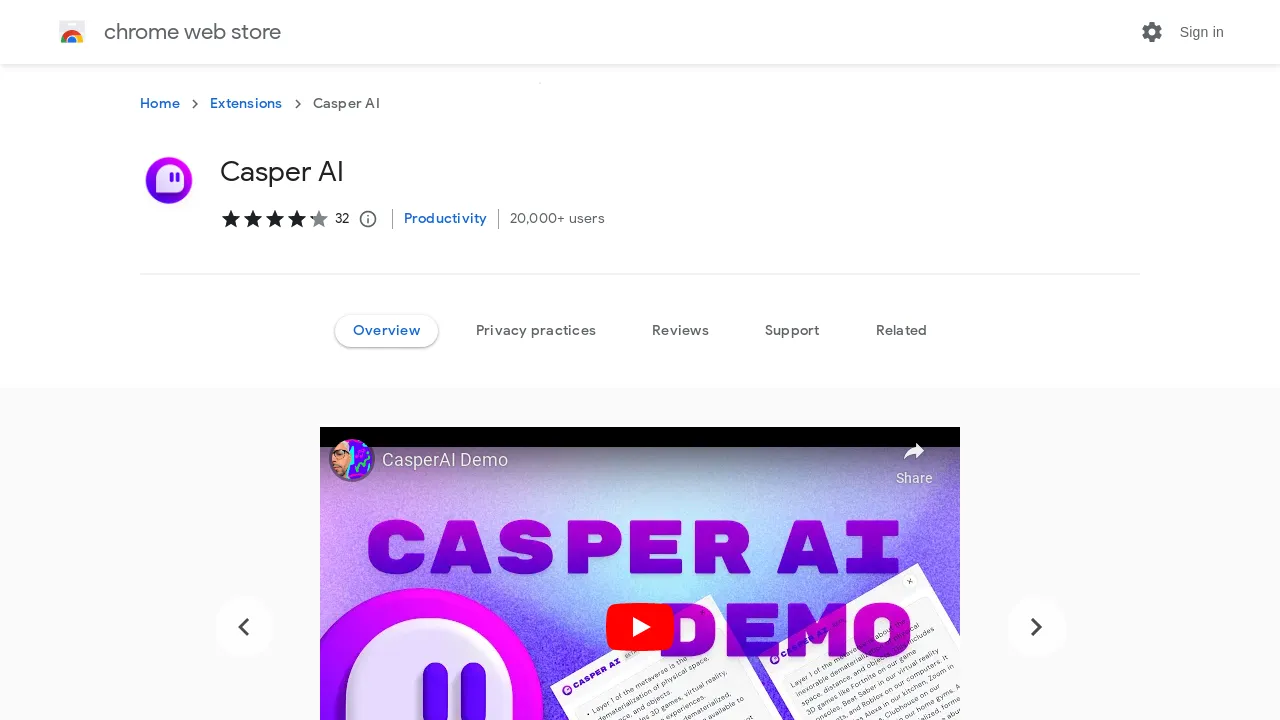Casper AI screenshot